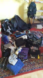 Chaos vor dem Einpacken